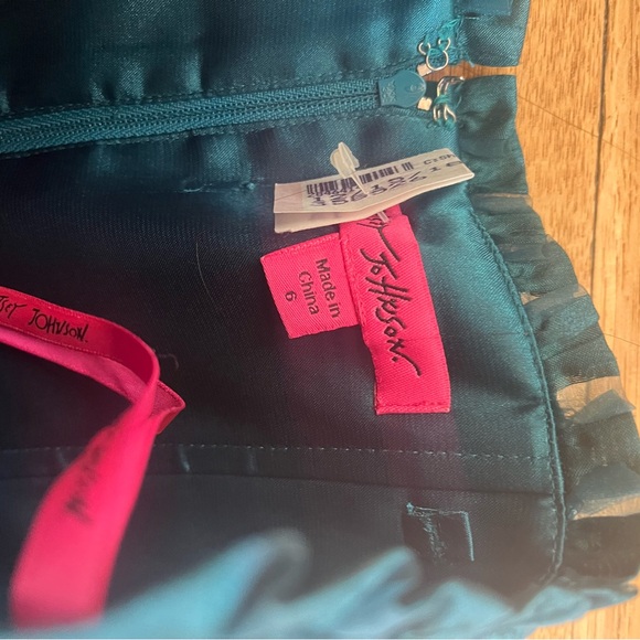 Betsey Johnson Teal Cupcake Strapless Dress - Picture 7 of 11